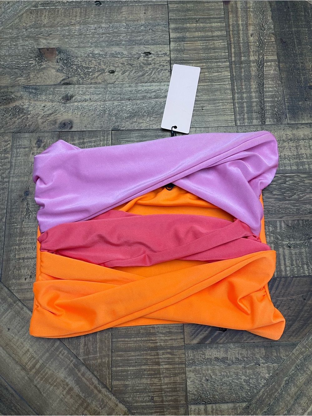 Micas Colorblock Ruched Bandeau Top